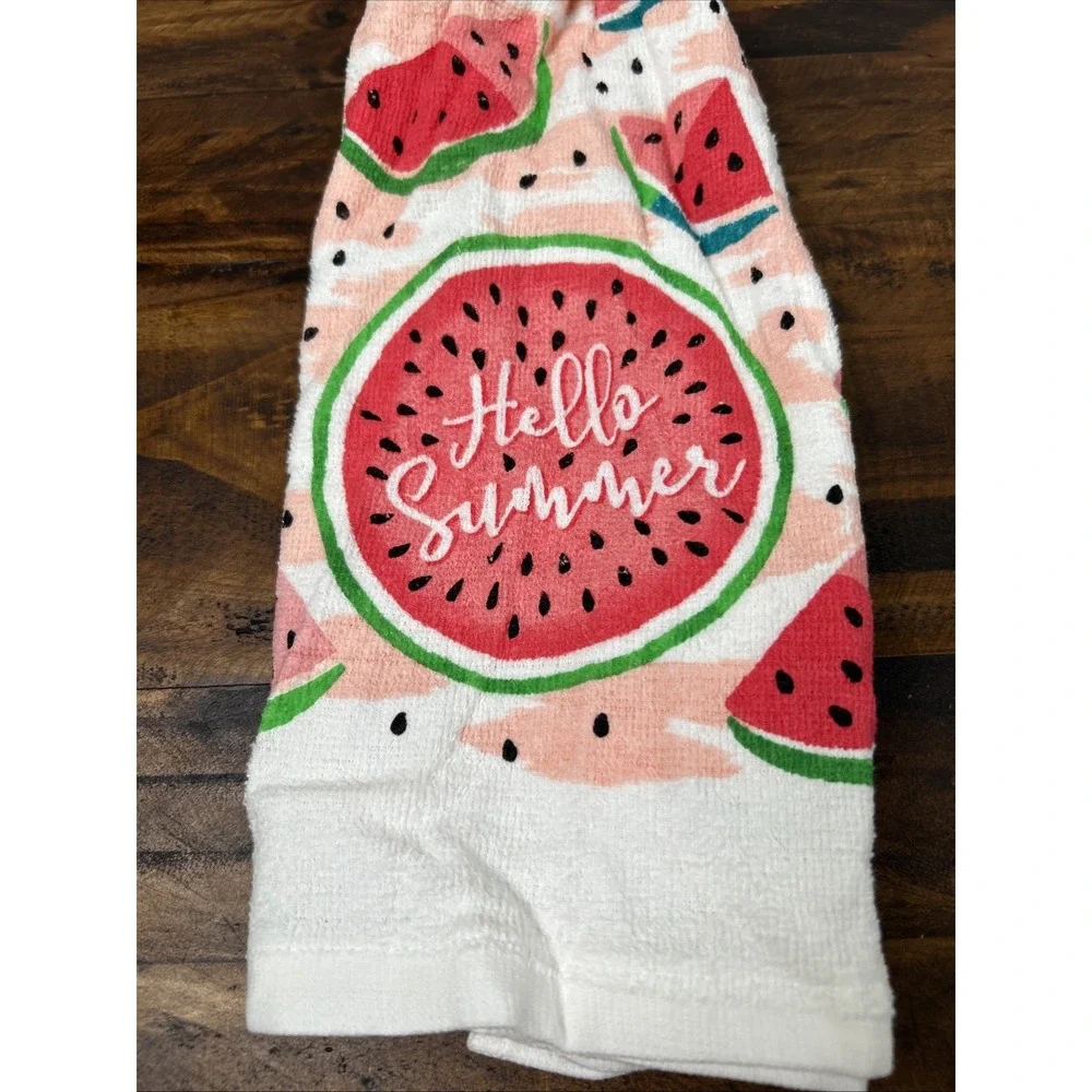 3 Handmade Crochet top Kitchen Hanging Hand Towels Summer Vibes Hello Summer 16